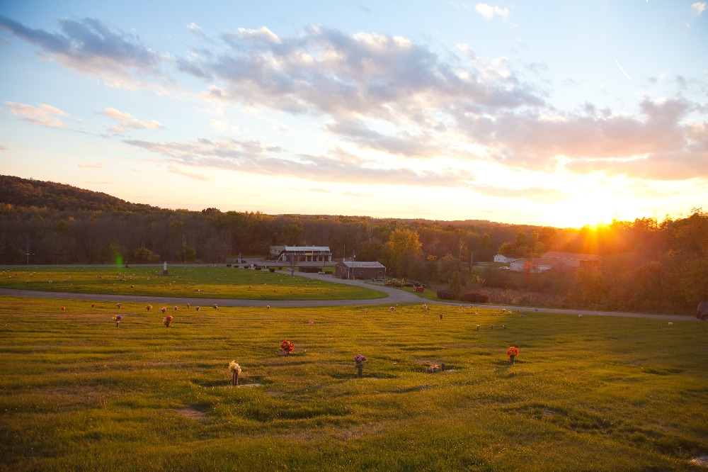 Cemetery at Sunset